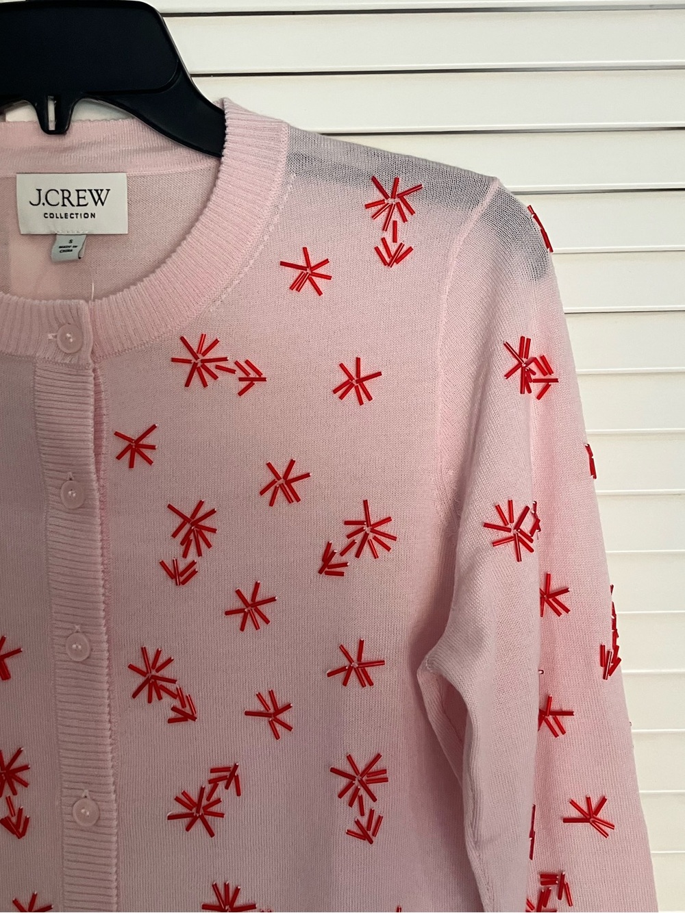 NWT J Crew Collection crewneck cardigan in merino wool with embellishments Small - Picture 5 of 6